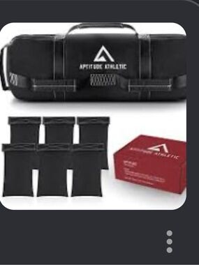 APTITUDE ATHLETIC Cross fit weight bag - black 60LB sandbags for fitness,...